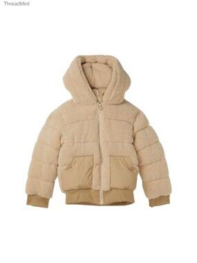 Teddy Puffer Coat with Hood Snug Warm Kids Jacket